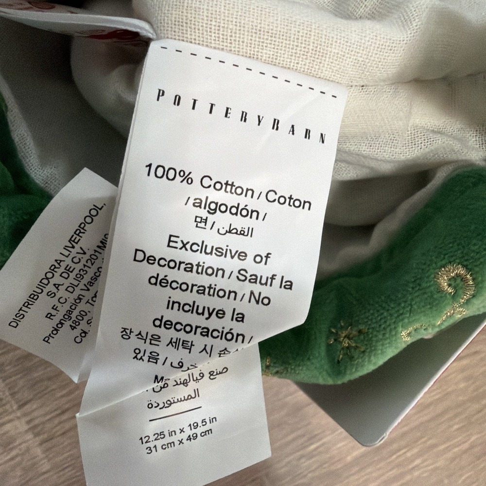 Pottery Barn Buddy the Elf Movie Velvet Christmas Stocking NWT - Picture 6 of 6
